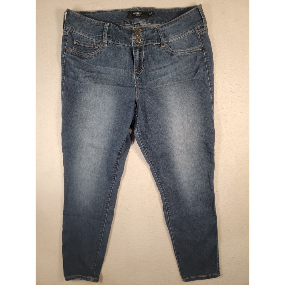 Torrid stretch jeans: Jegging fit, dark Blue Wash Denim Women's 18 Reg